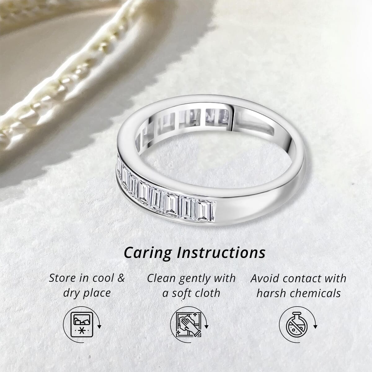 Luxuriant Lab Grown Diamond (G, SI) Ring in Sterling Silver (Size 8.0) 0.55 ctw image number 6