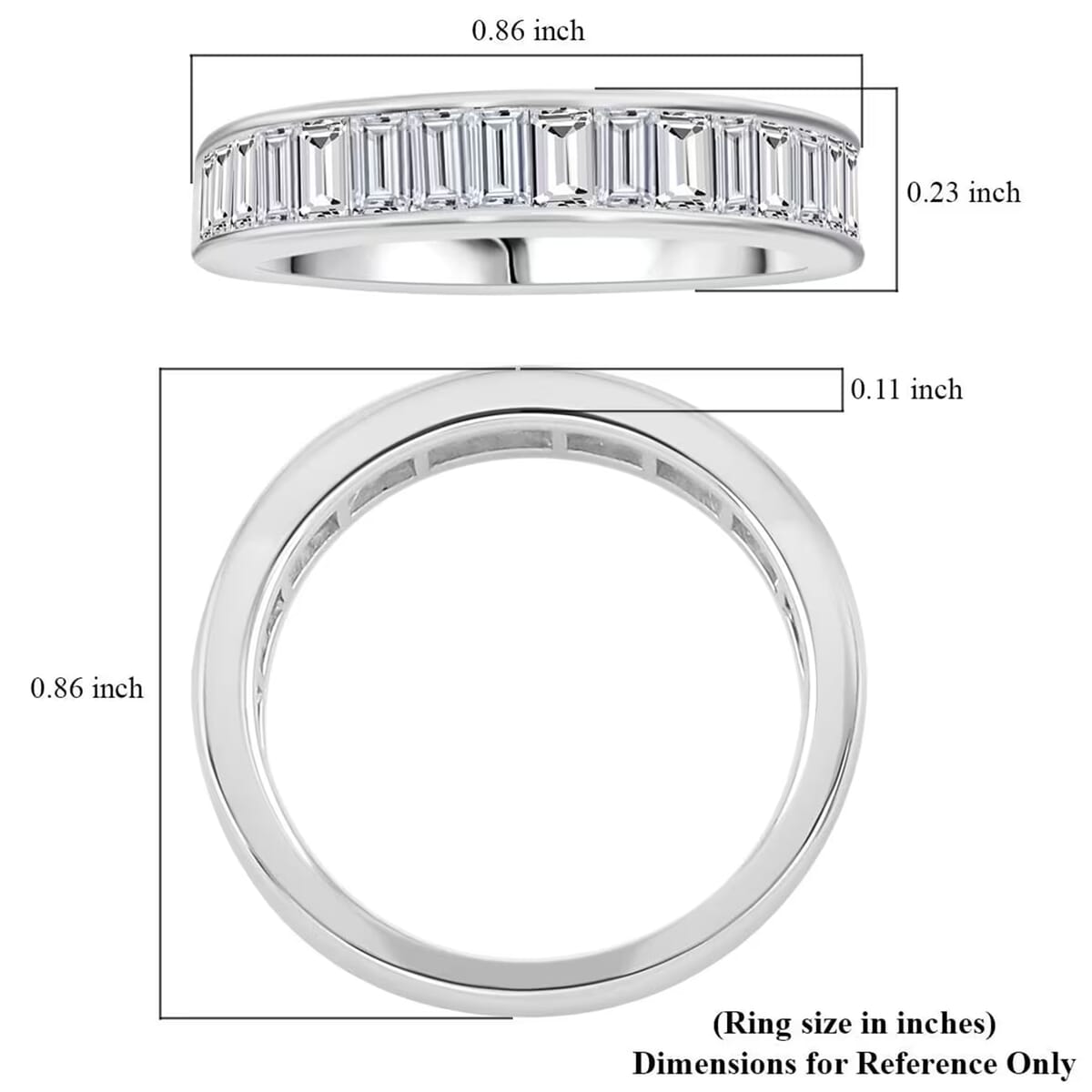Luxuriant Lab Grown Diamond (G, SI) Ring in Sterling Silver (Size 8.0) 0.55 ctw image number 7