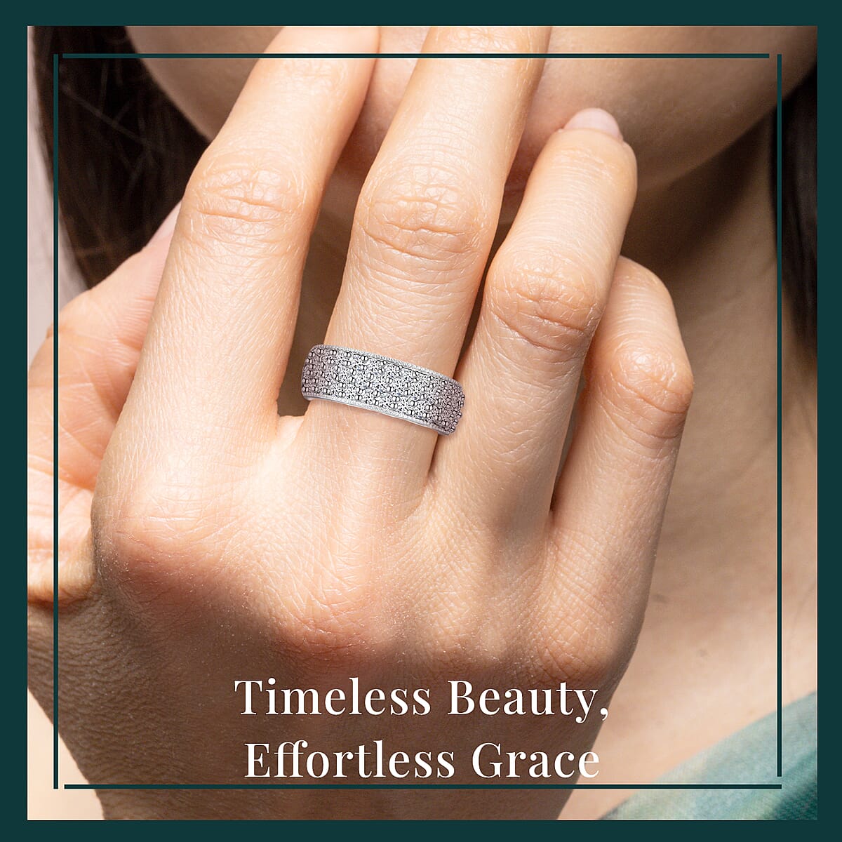 Luxuriant Lab Grown Diamond G SI 1.75 ctw Ring in Sterling Silver (Size 8.0) image number 1