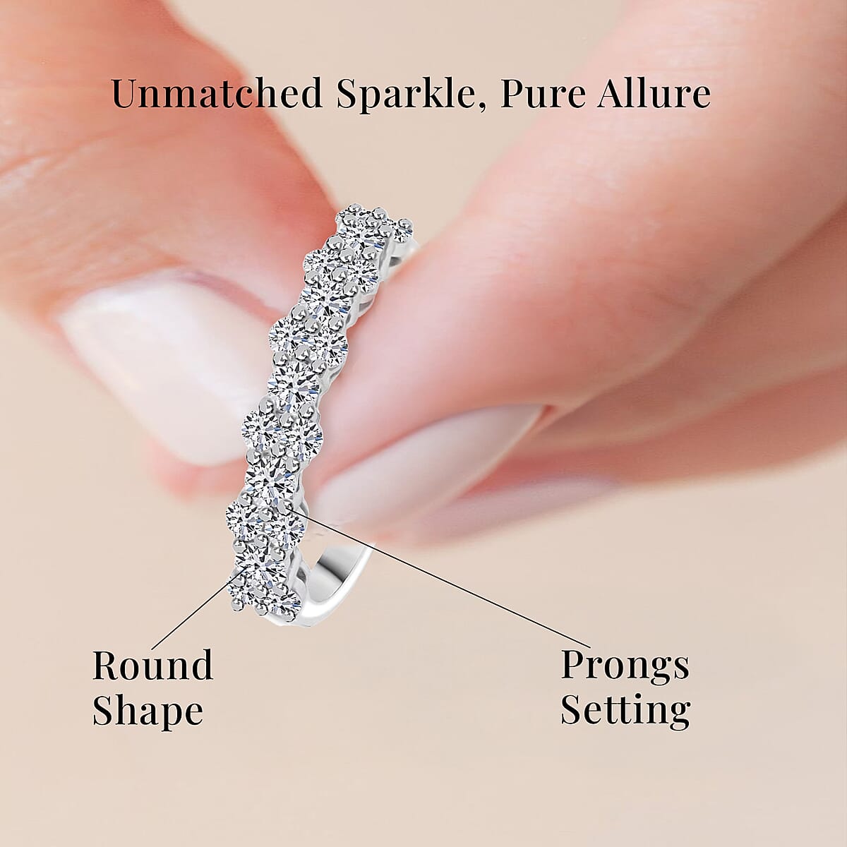 Luxuriant Lab Grown Diamond G SI 0.75 ctw Ring in Sterling Silver (Size 8.0) image number 5