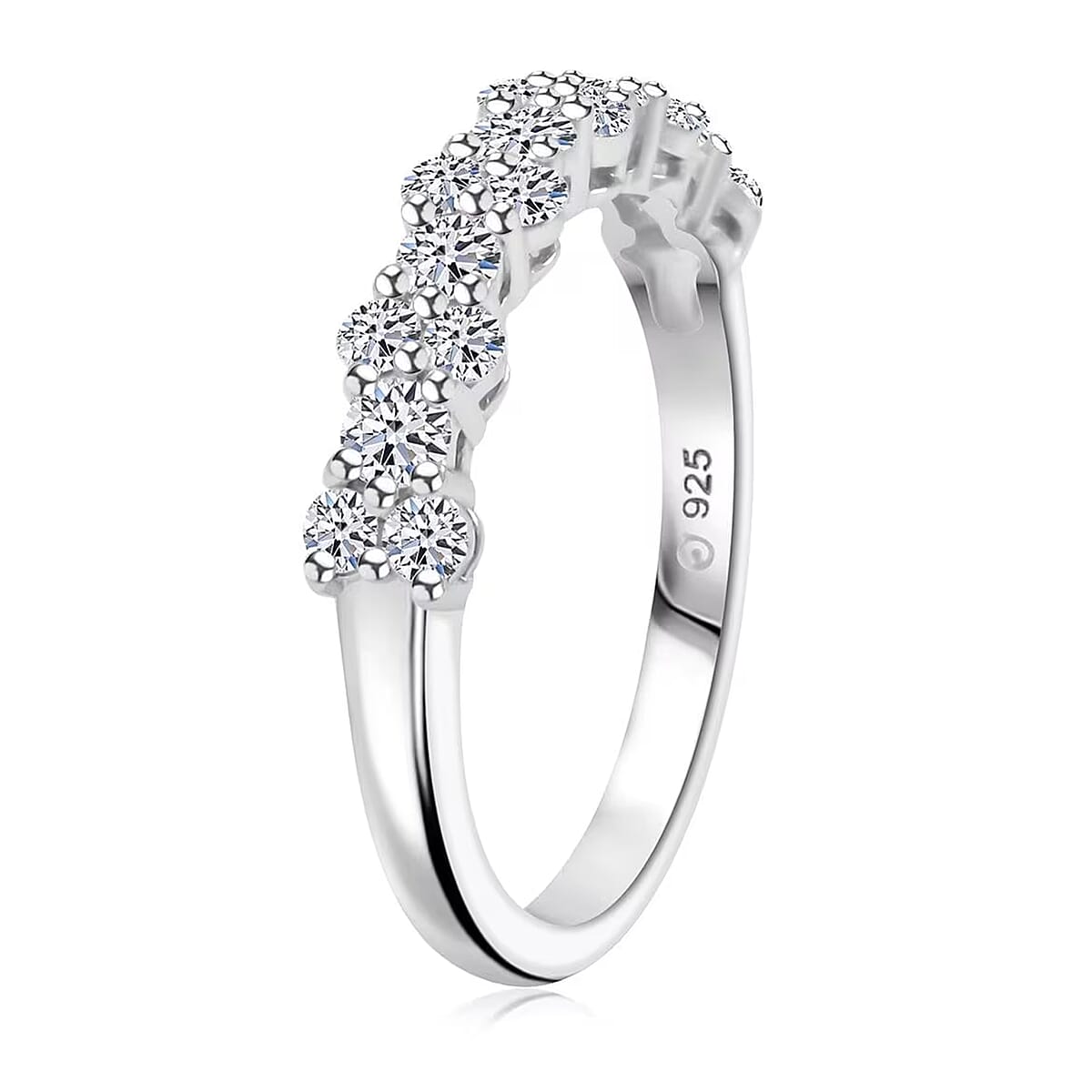 Luxuriant Lab Grown Diamond G SI 0.75 ctw Ring in Sterling Silver (Size 8.0) image number 8