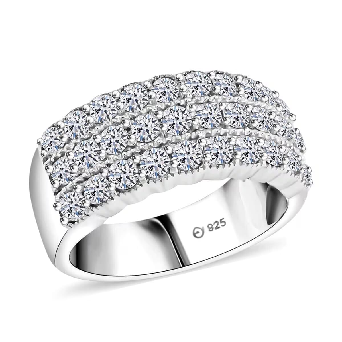 Luxuriant Lab Grown Diamond G SI 1.50 ctw Ring in Sterling Silver (Size 9.0) image number 0