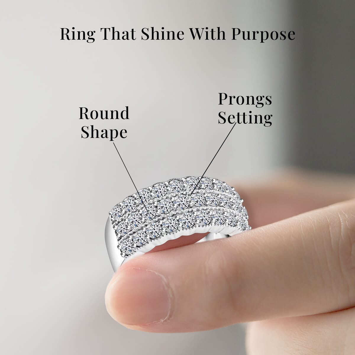 Luxuriant Lab Grown Diamond G SI 1.50 ctw Ring in Sterling Silver (Size 9.0) image number 5