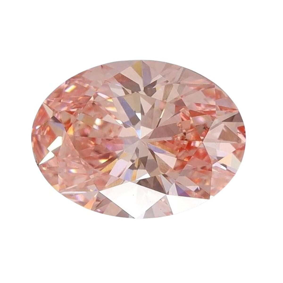 IGI Certified Luxuriant Lab Grown Pink Diamond (Oval) (VS2) 1.00 ctw image number 1