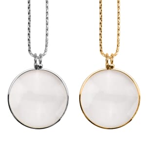 Set of 2 5x Power Lens Magnifying Glass Necklaces (36 Inches)