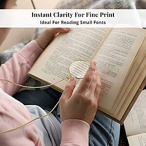 Set of 2 5x Power Lens Magnifying Glass Necklaces (36 Inches)