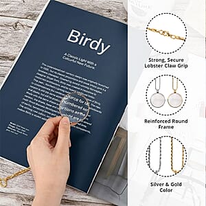 Set of 2 5x Power Lens Magnifying Glass Necklaces (36 Inches)