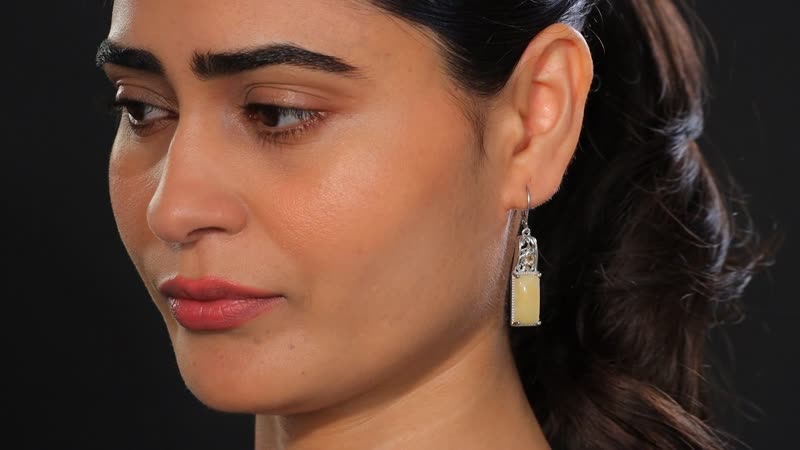 Karis Yellow Aventurine and Citrine 12.20 ctw Solitaire Stud Earrings in Platinum Bond