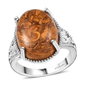 Karis Script Stone 12.65 ctw Solitaire Ring in Platinum Bond (Size 11.0)