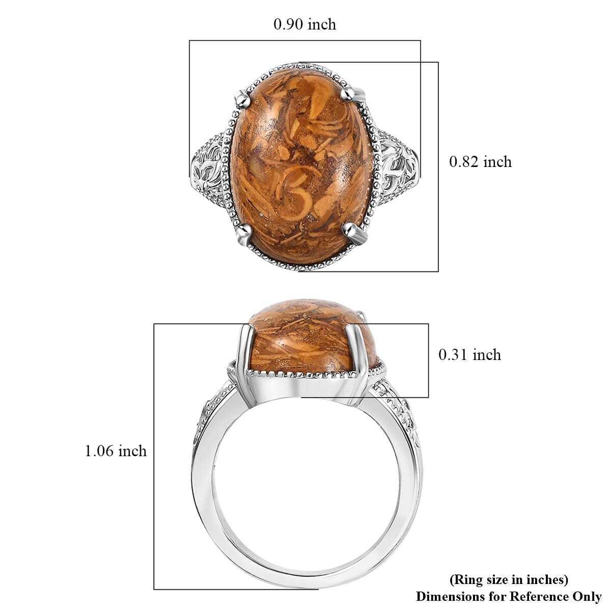 Karis Script Stone 12.65 ctw Solitaire Ring in Platinum Bond (Size 7.0) image number 5