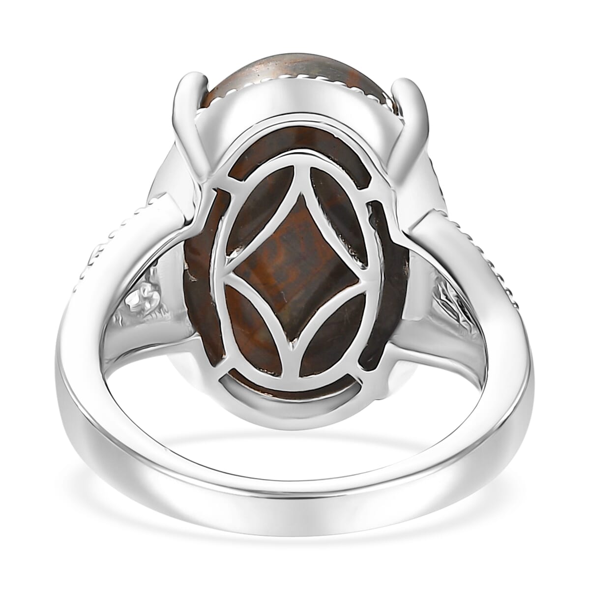 Karis Venus Jasper 12.20 ctw Solitaire Ring in Platinum Bond (Size 7.0) image number 4