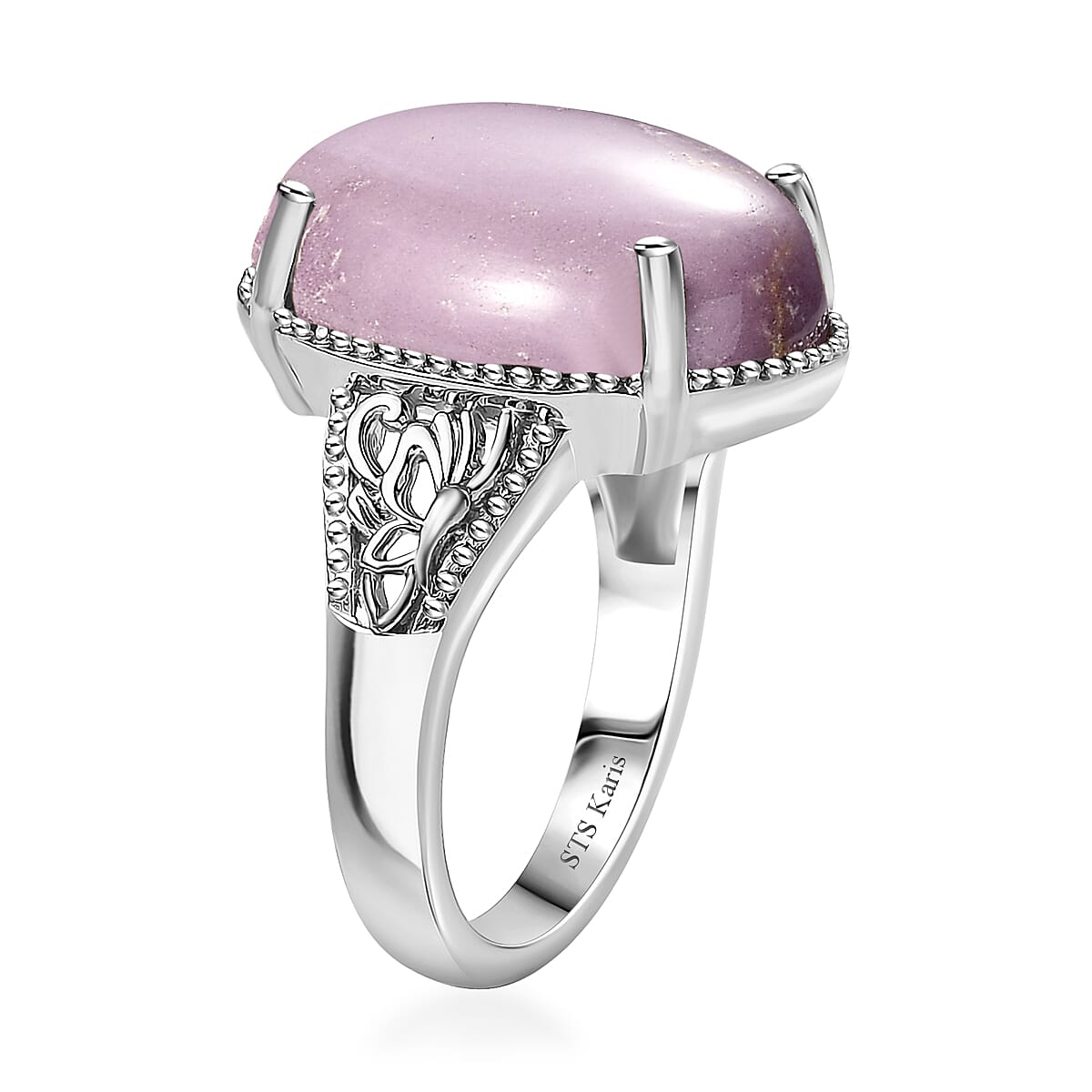 Karis Phosphosiderite 13.00 ctw Solitaire Ring in Platinum Bond (Size 5.0) image number 3