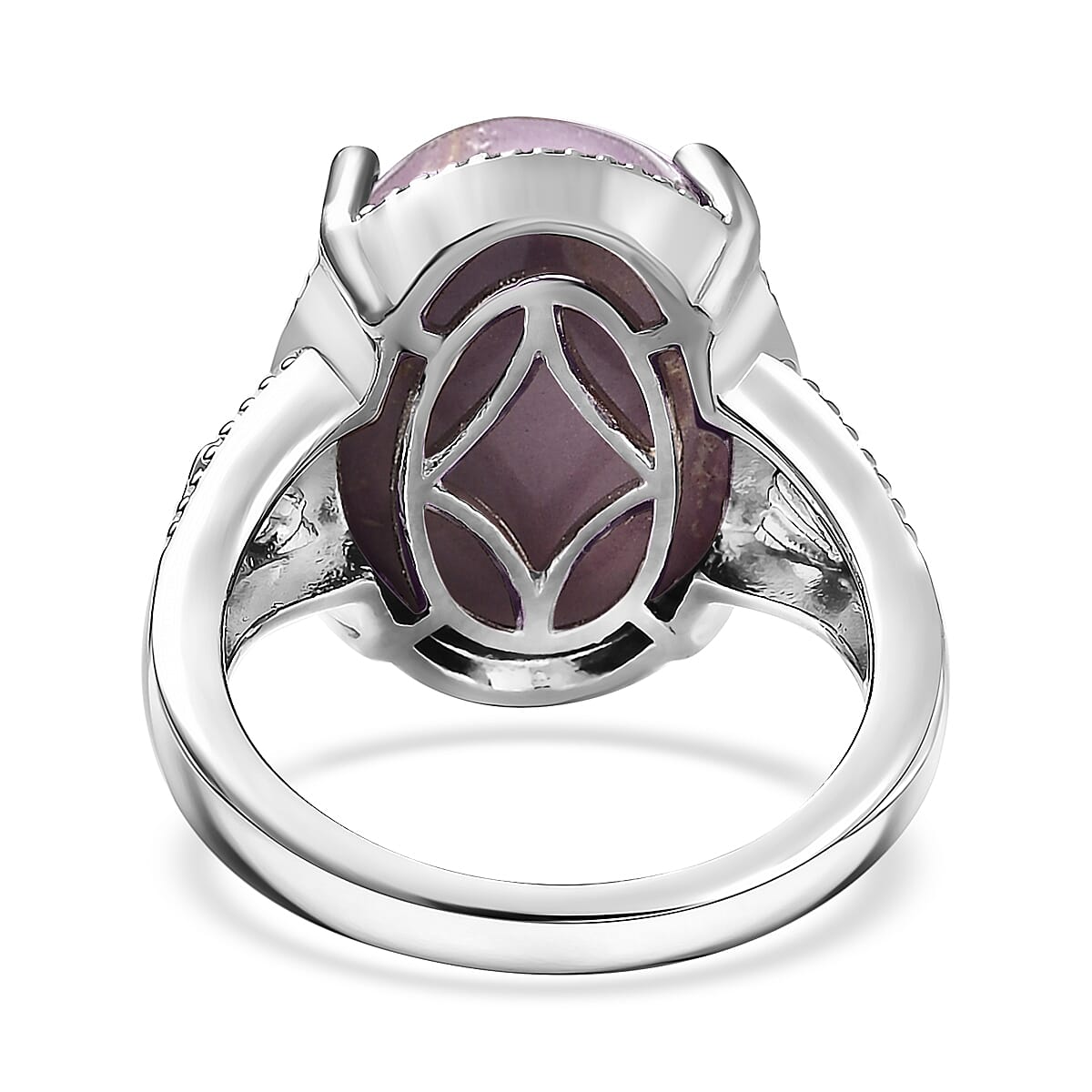 Karis Phosphosiderite 13.00 ctw Solitaire Ring in Platinum Bond (Size 5.0) image number 4