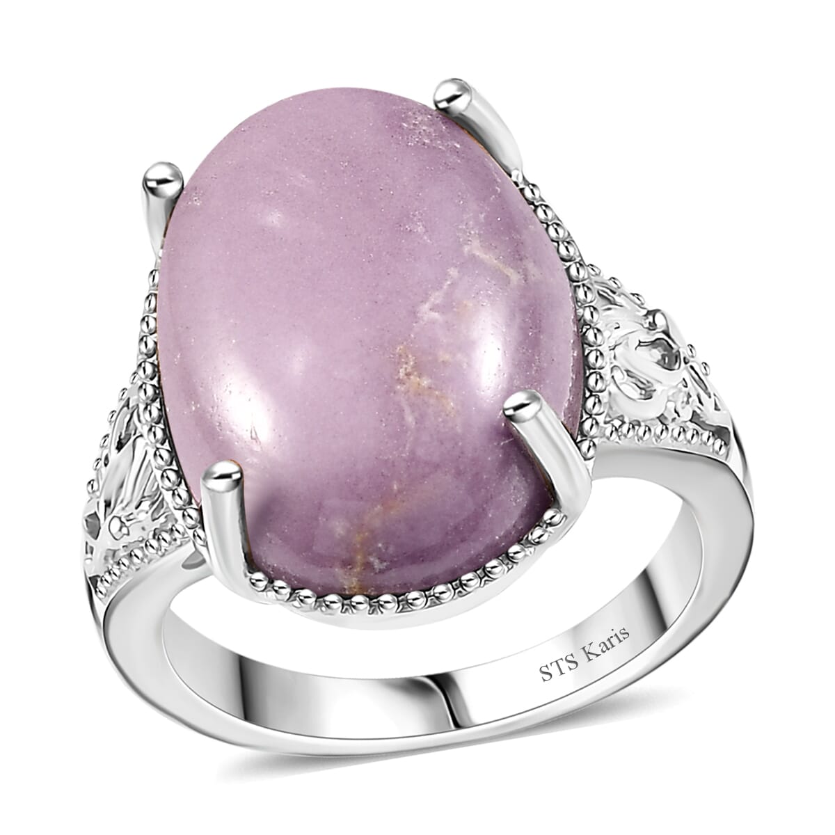 Karis Phosphosiderite 13.00 ctw Solitaire Ring in Platinum Bond (Size 8.0) image number 0