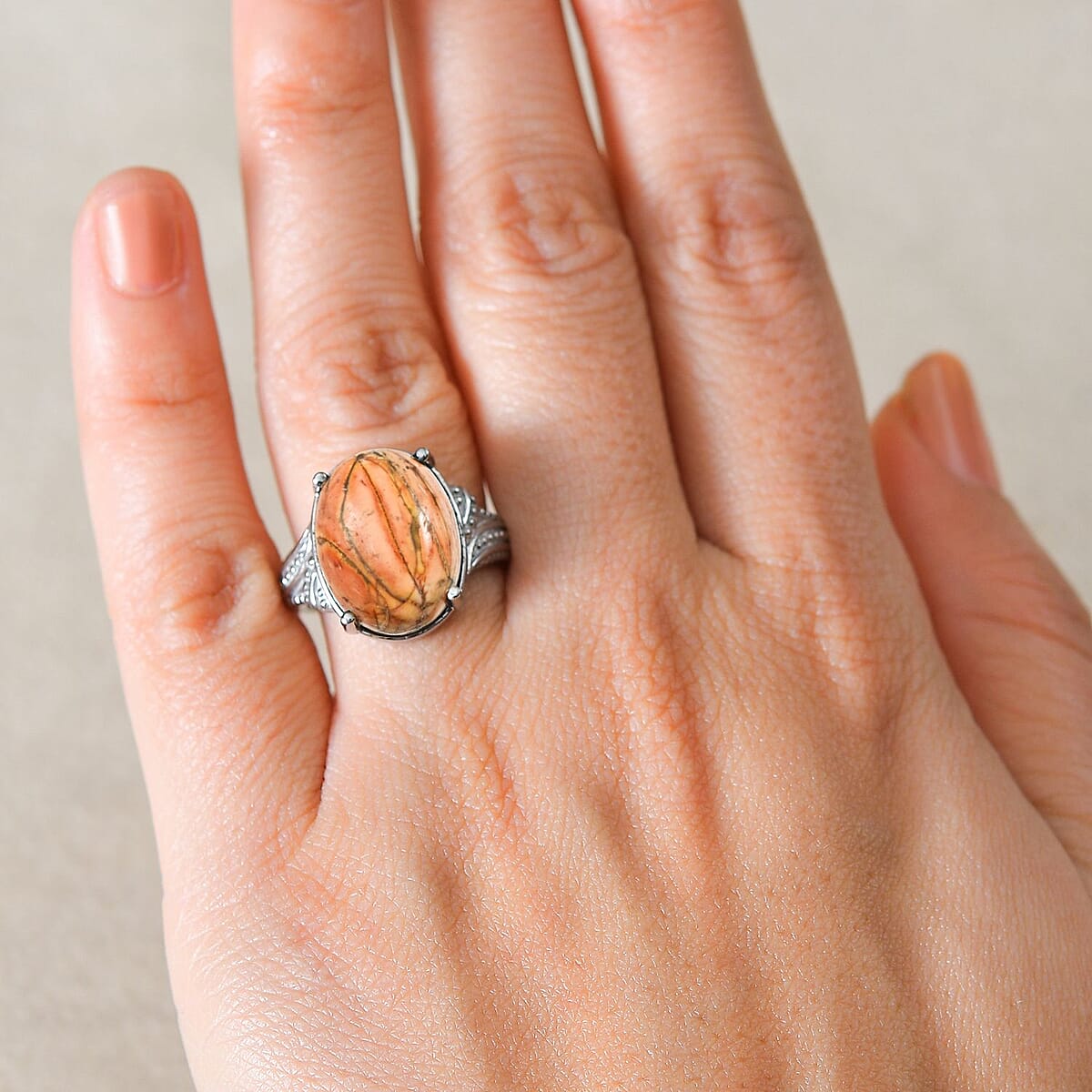 Cherry Creek 8.50 ctw Solitaire Ring in Stainless Steel (Size 10.0)  image number 2