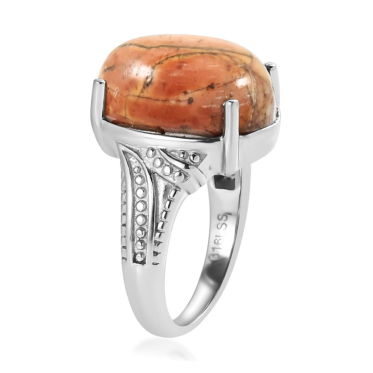 Cherry Creek 8.50 ctw Solitaire Ring in Stainless Steel (Size 10.0)  image number 3