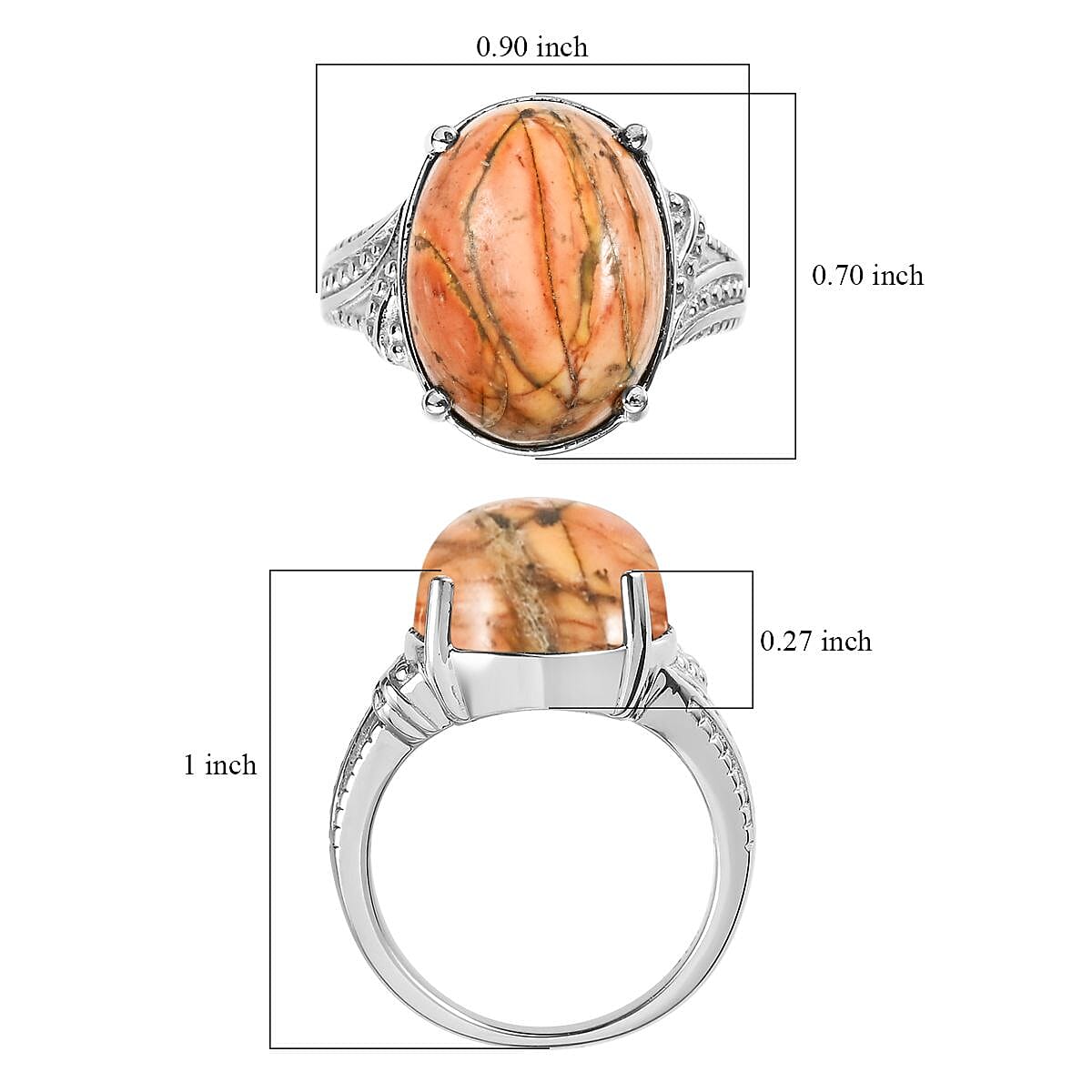 Cherry Creek 8.50 ctw Solitaire Ring in Stainless Steel (Size 10.0)  image number 5
