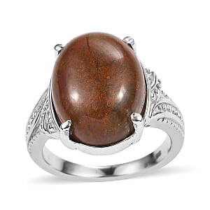 Aqua Nueva Moss 10.00 ctw Solitaire Ring in Stainless Steel (Size 9.0) 