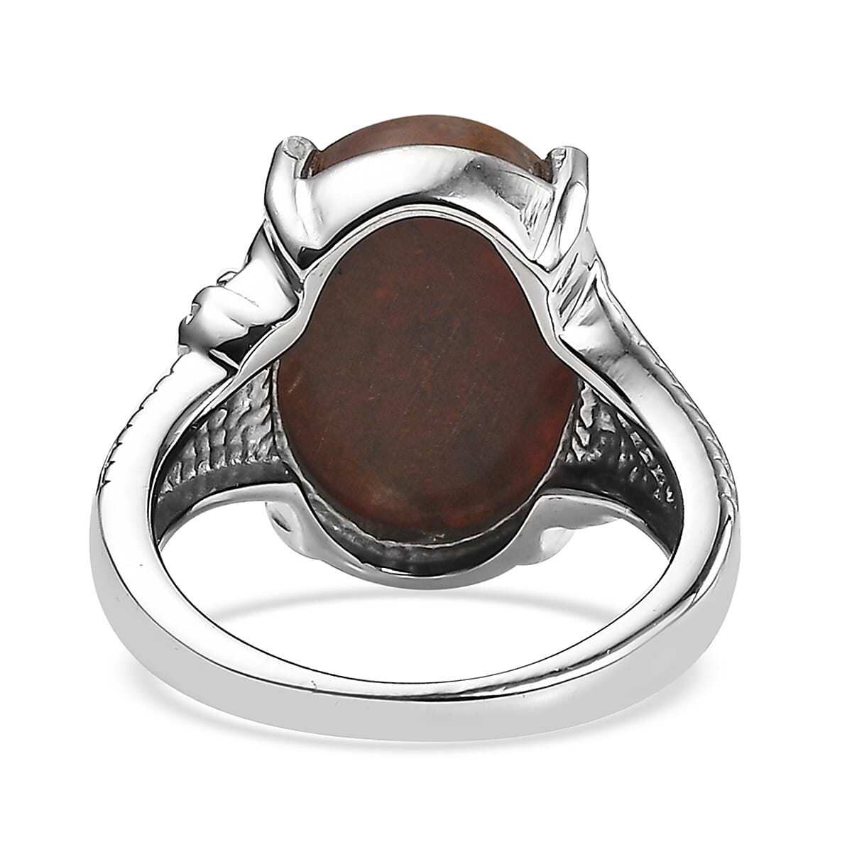 Aqua Nueva Moss 10.00 ctw Solitaire Ring in Stainless Steel (Size 9.0)  image number 4