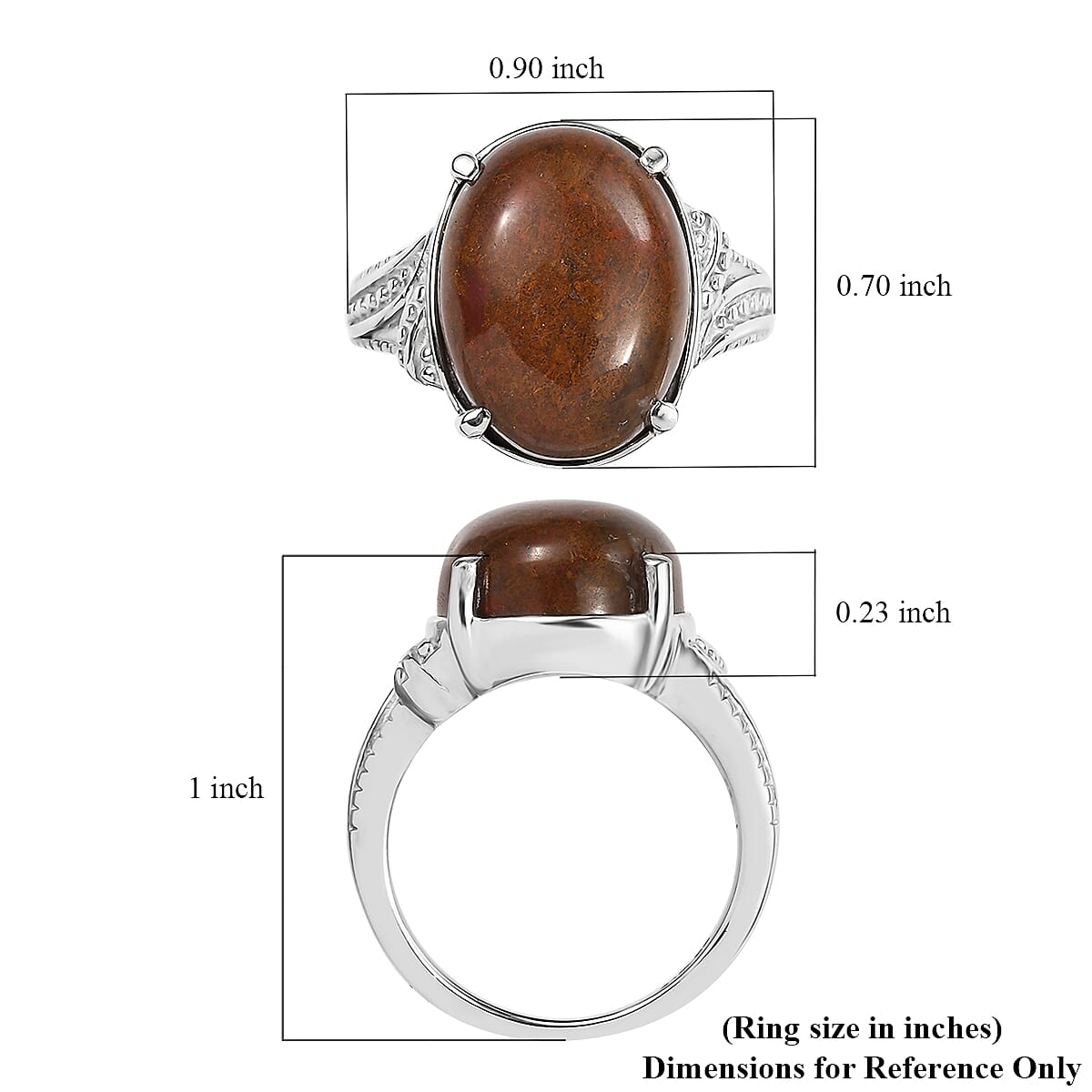Aqua Nueva Moss 10.00 ctw Solitaire Ring in Stainless Steel (Size 9.0)  image number 5