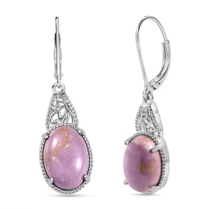 Karis Phosphosiderite 11.90 ctw Lever Back Earrings in Platinum Bond