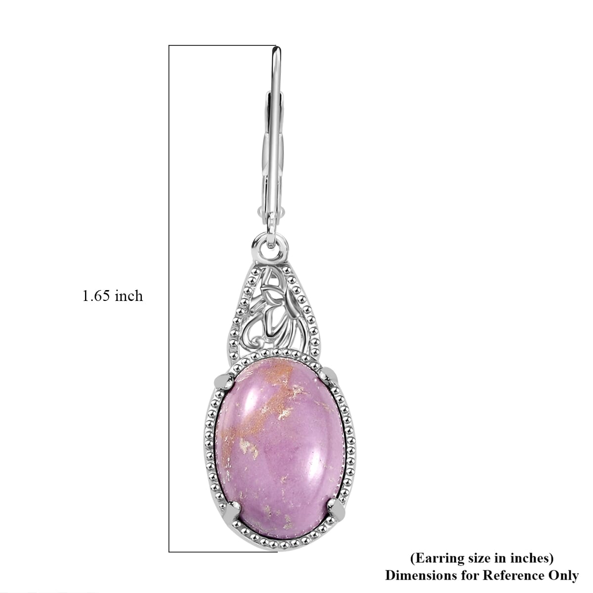 Karis Phosphosiderite 11.90 ctw Lever Back Earrings in Platinum Bond image number 5