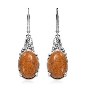 Script Stone 12.30 ctw Earrings in Stainless Steel 