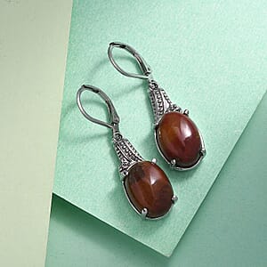 Aqua Nueva Moss Earrings in Stainless Steel 12.65 ctw