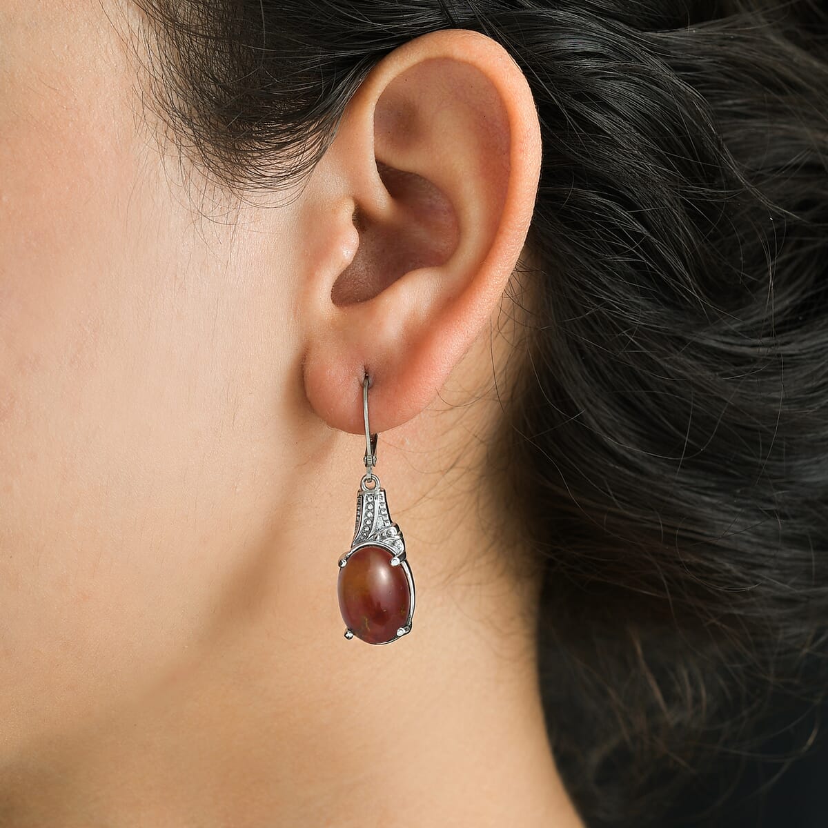 Aqua Nueva Moss Earrings in Stainless Steel 12.65 ctw image number 2