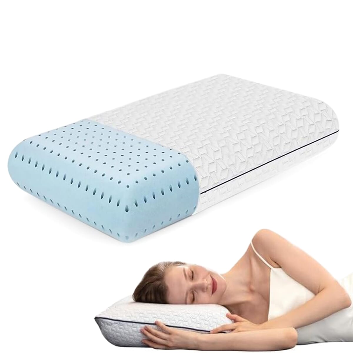Closeout Vaverto Gel Memory Foam Pillow - Neck and Shoulder Support - King image number 0