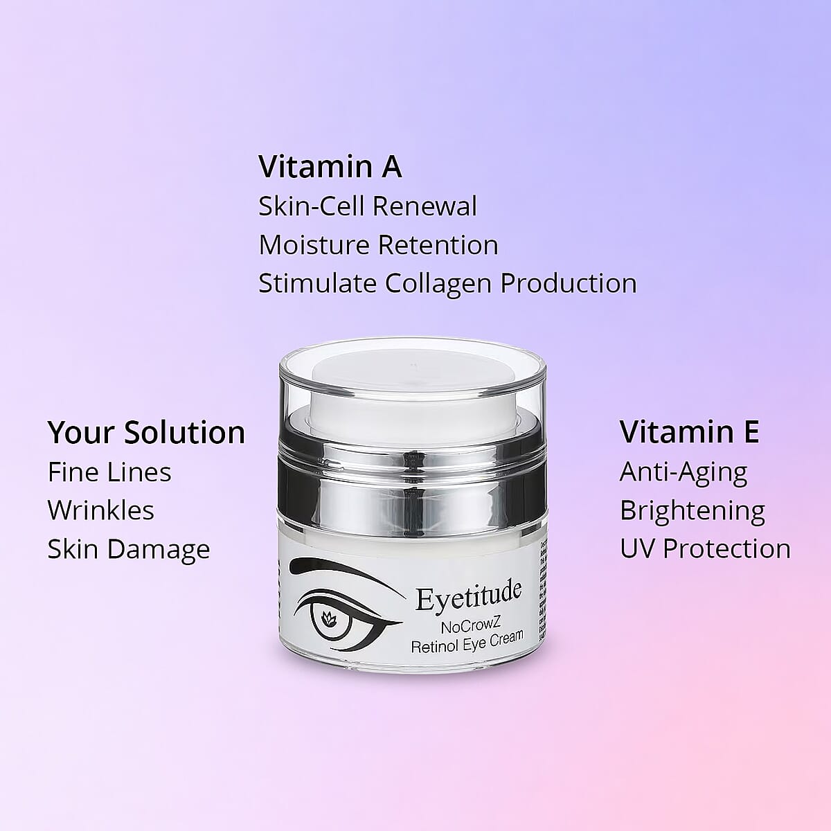 Eyetitude NoCrowZ Retinol Eye Cream (15ml) image number 2