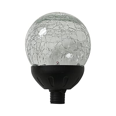 Double-sided Multi Color Leaves Wind Spinner Stake with Solar Ball