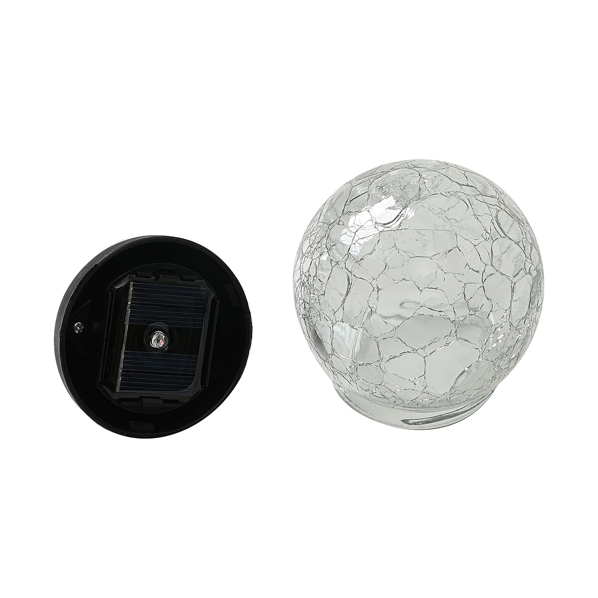 Double-sided Colorful Circles Wind Spinner Stake with Solar Ball image number 8