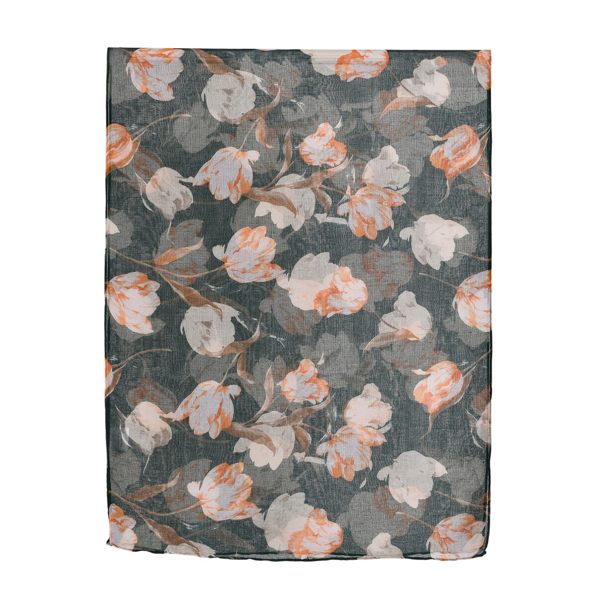Set of 5 Tulip Floral Pattern Polyester Scarfs image number 1