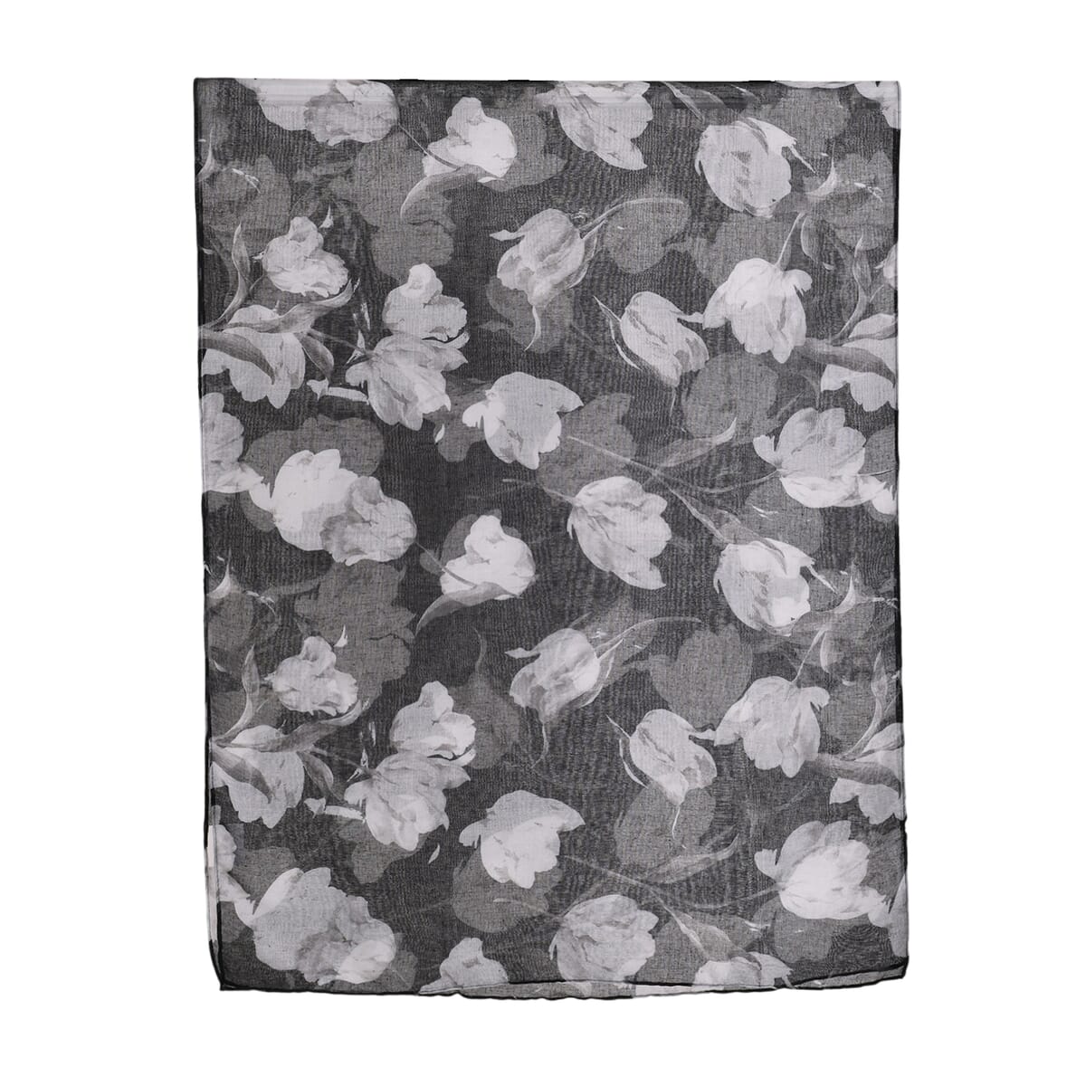 Set of 5 Tulip Floral Pattern Polyester Scarfs image number 2