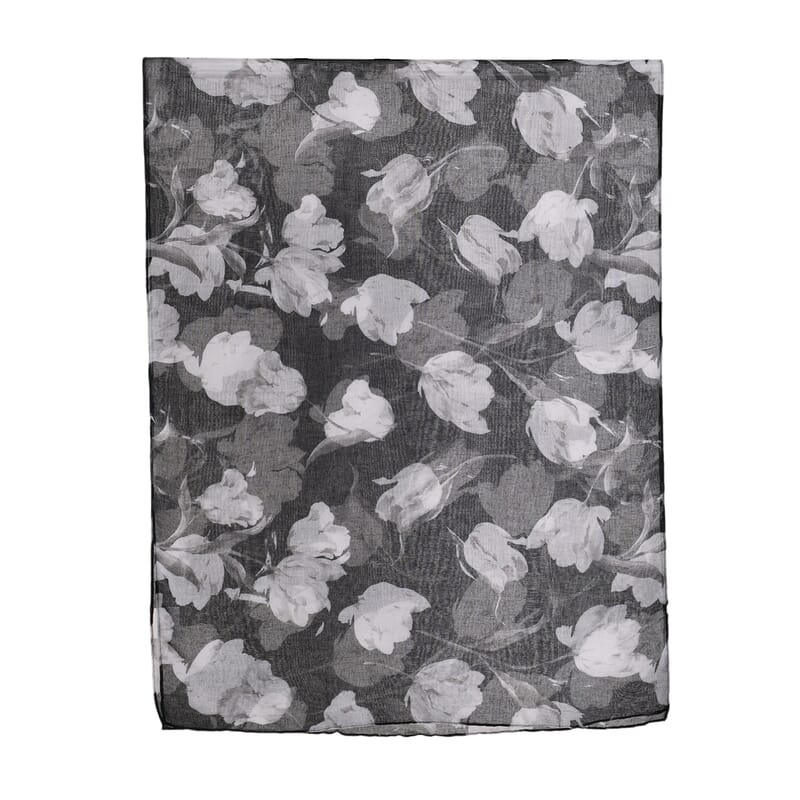 Set of 5 Tulip Floral Pattern Polyester Scarfs