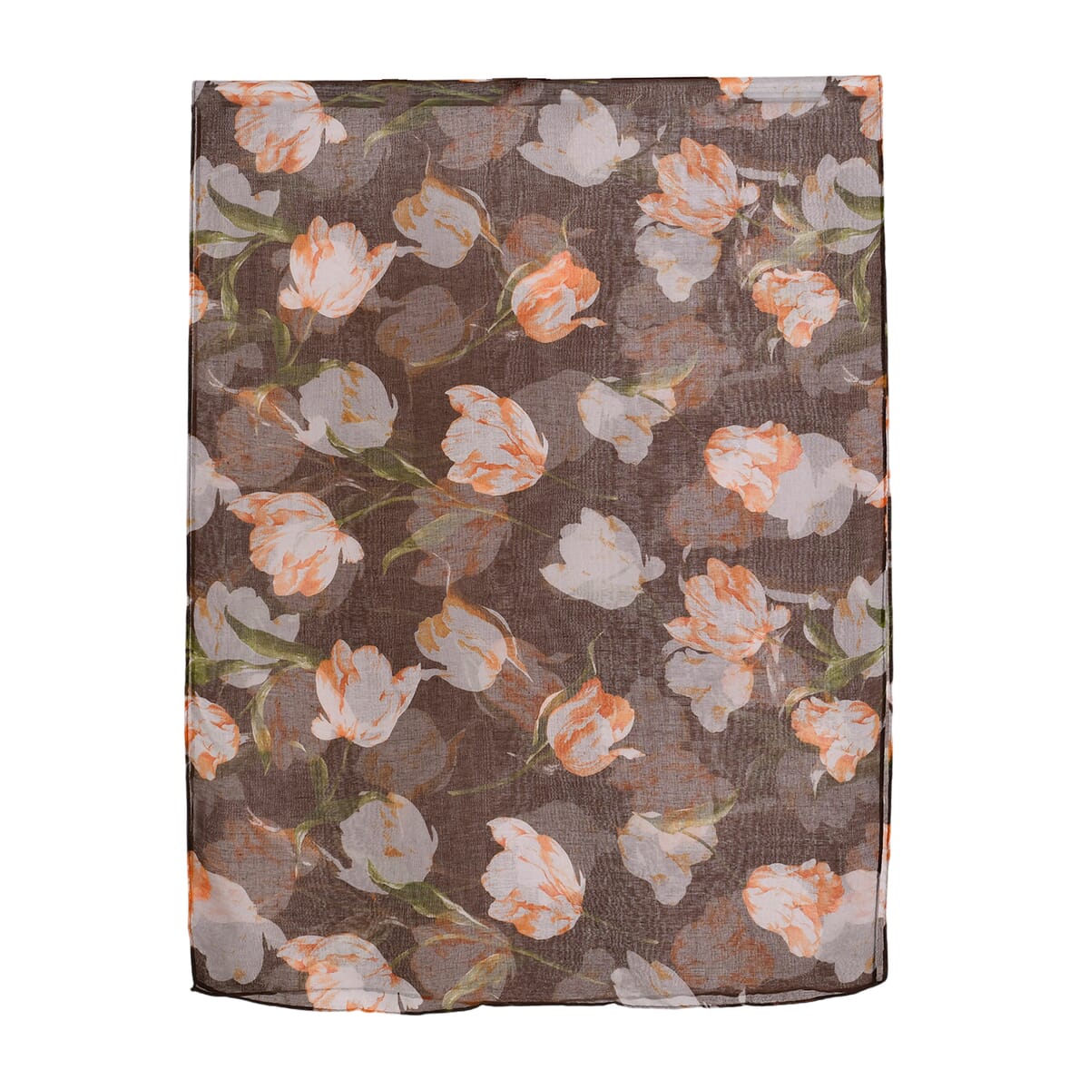 Set of 5 Tulip Floral Pattern Polyester Scarfs image number 3