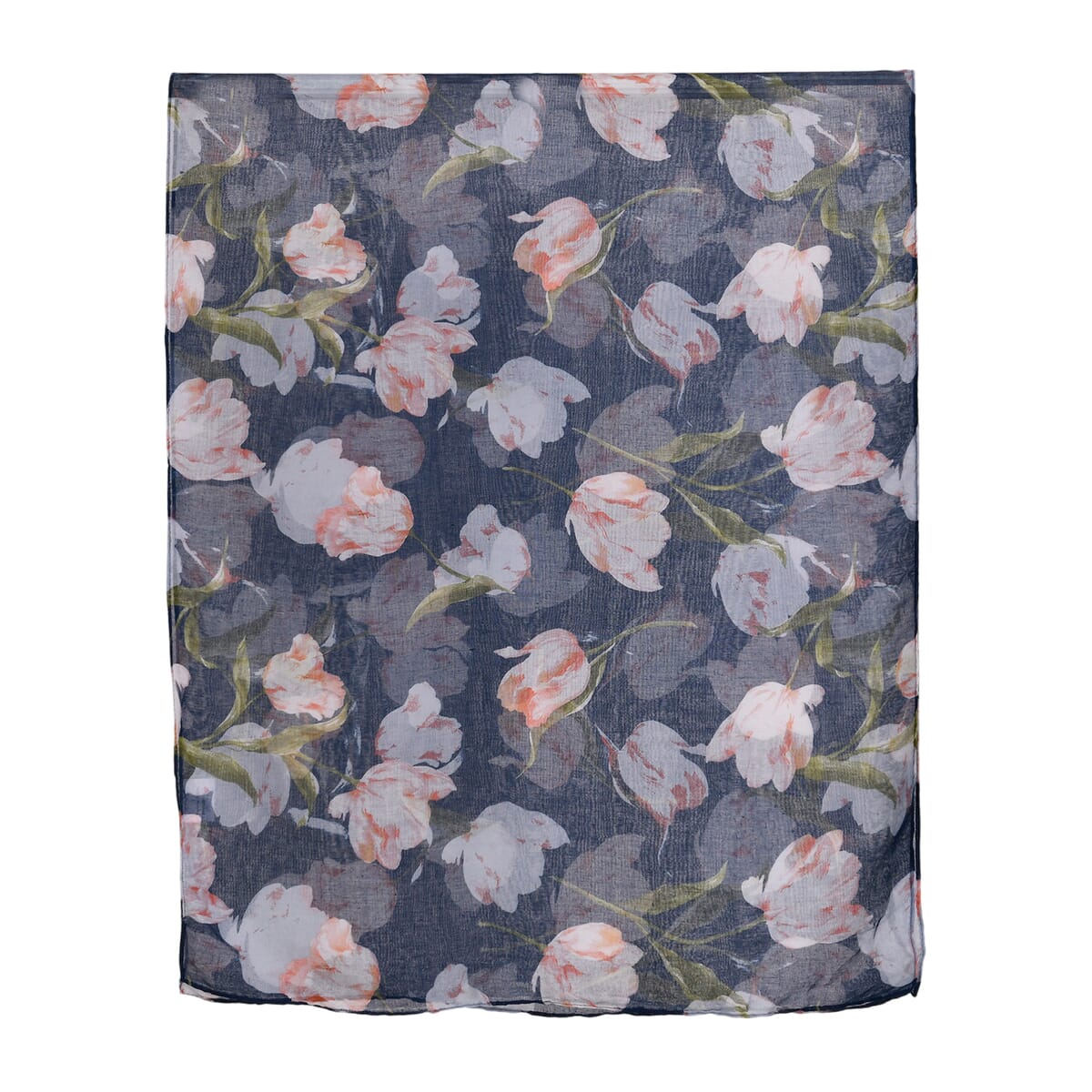 Set of 5 Tulip Floral Pattern Polyester Scarfs image number 4