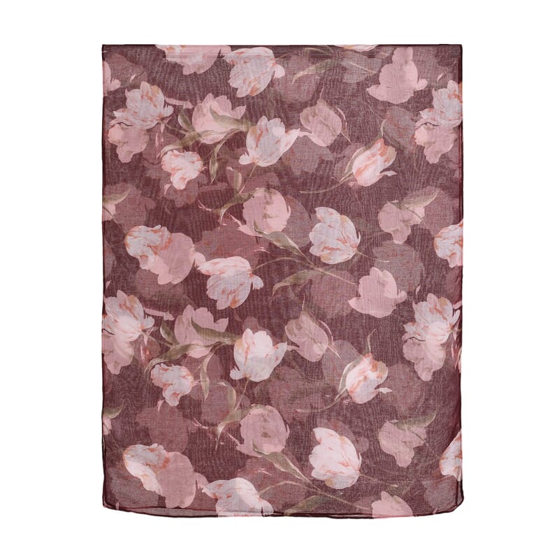 Set of 5 Tulip Floral Pattern Polyester Scarfs
