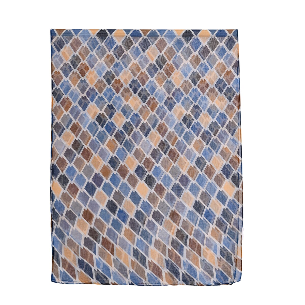 Set of 5 Mosaic Pattern Polyester Scarfs image number 2