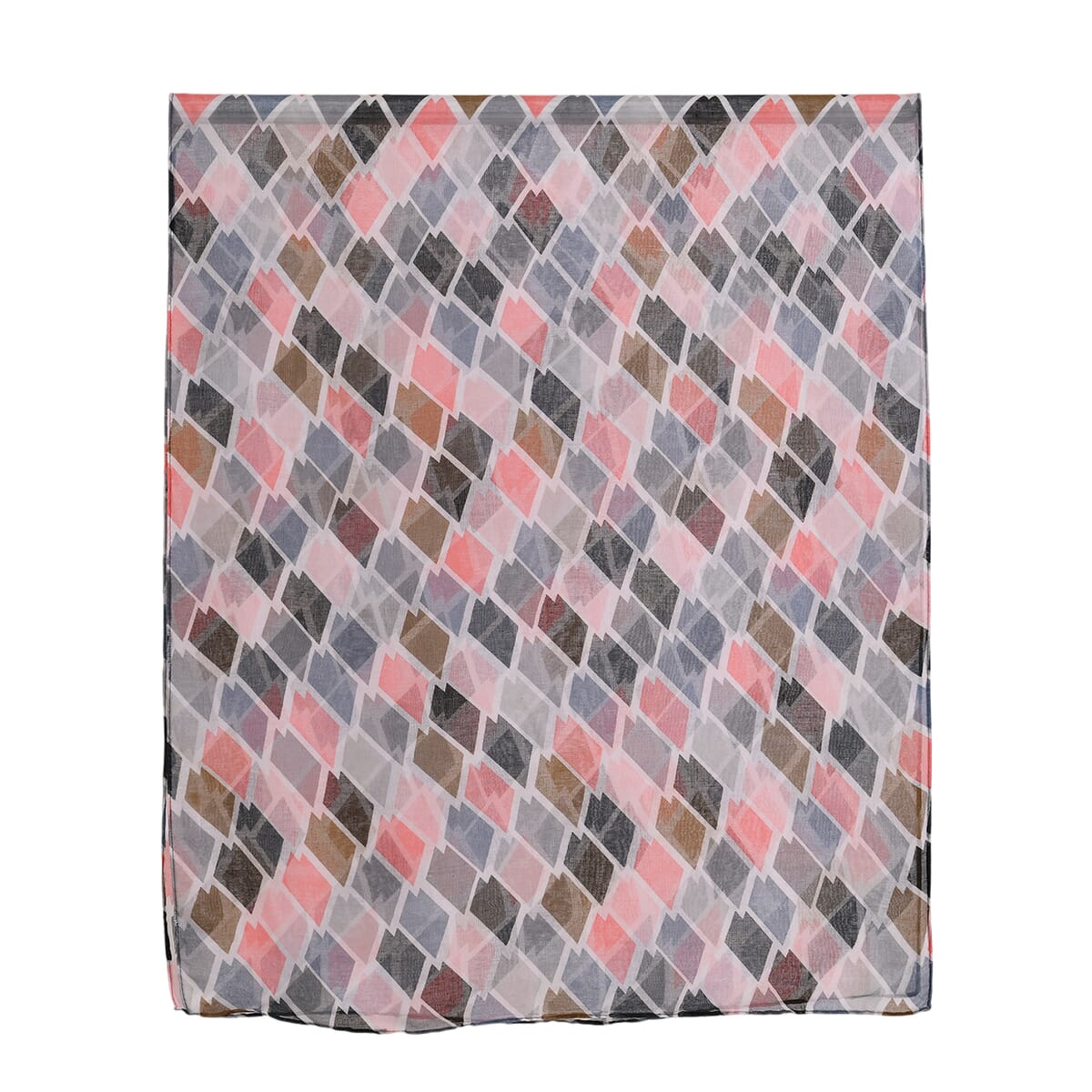Set of 5 Mosaic Pattern Polyester Scarfs image number 3