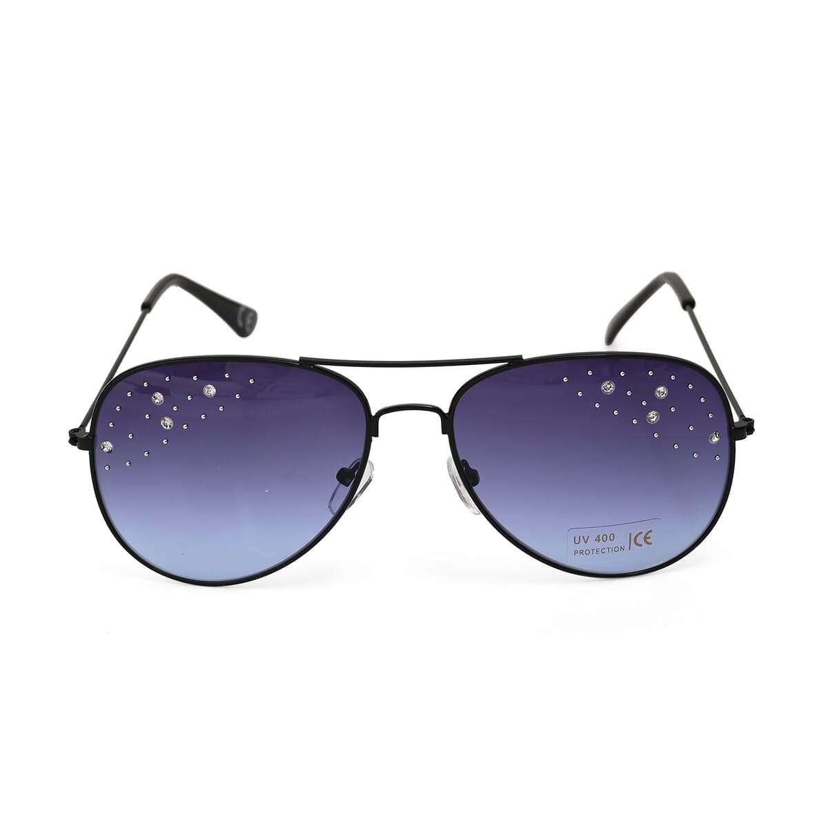 Black UV400 Sunglass with Storage Bag and Glass Cleaning Cloth image number 1