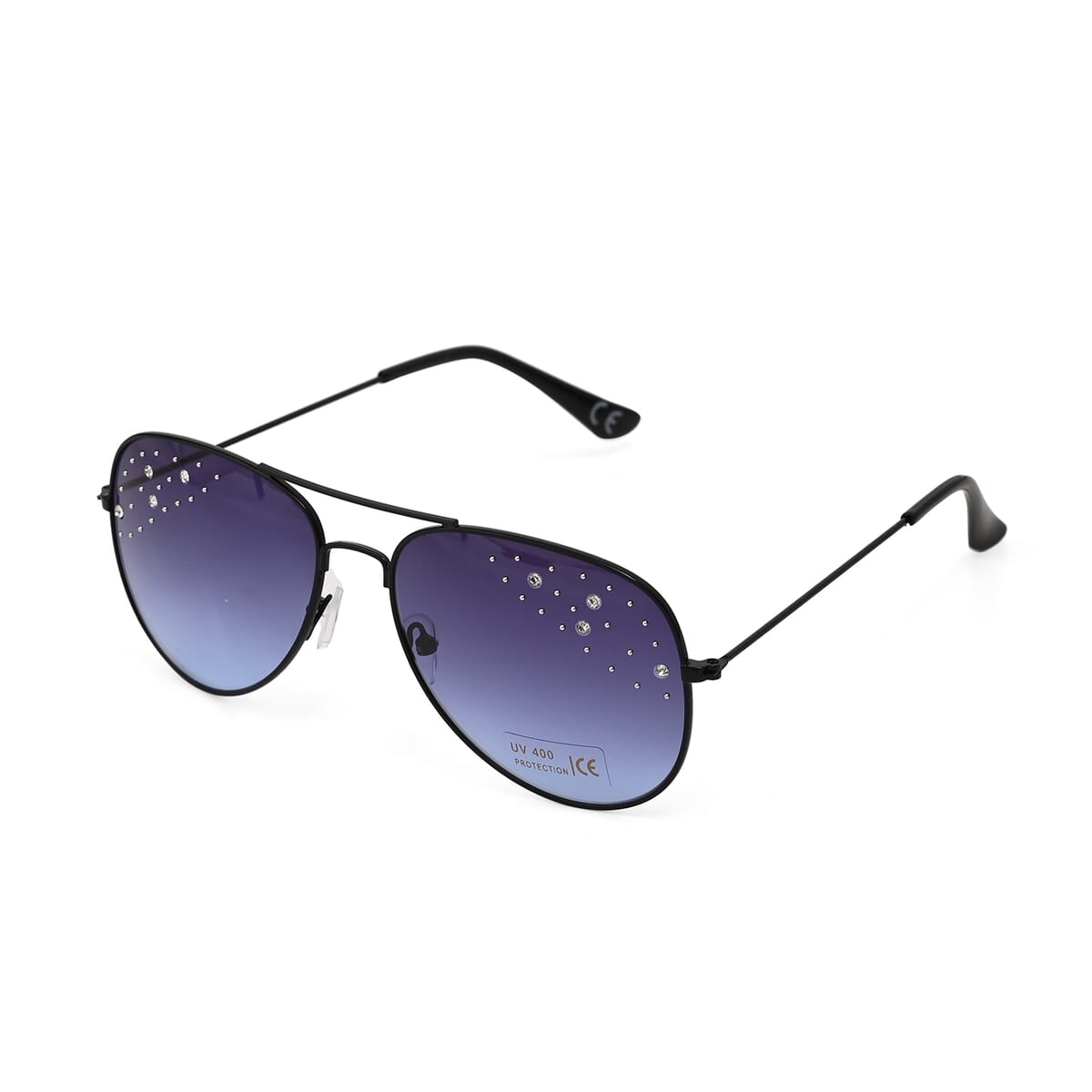 Black UV400 Sunglass with Storage Bag and Glass Cleaning Cloth image number 2