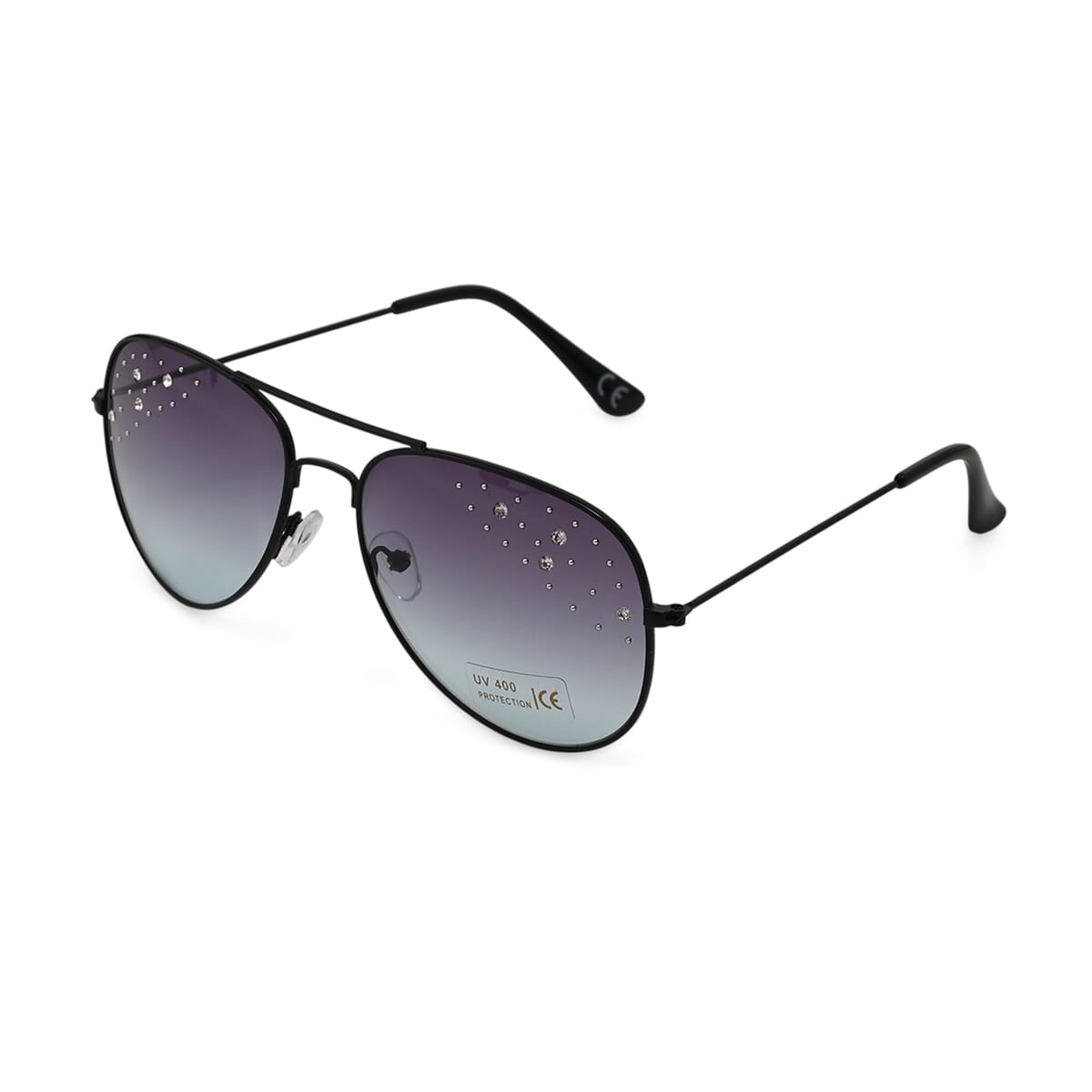 Set of 3 UV400 Sunglass with Storage Bag and Glass Cleaning Cloth - Black image number 2