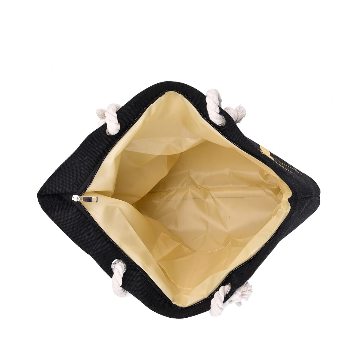 Metallic Glitter Gold Abstract Leaves Tote Bag image number 2