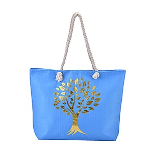 Metallic Glitter Gold Tree Pattern Tote Bag (20.47x15.35x4.33)