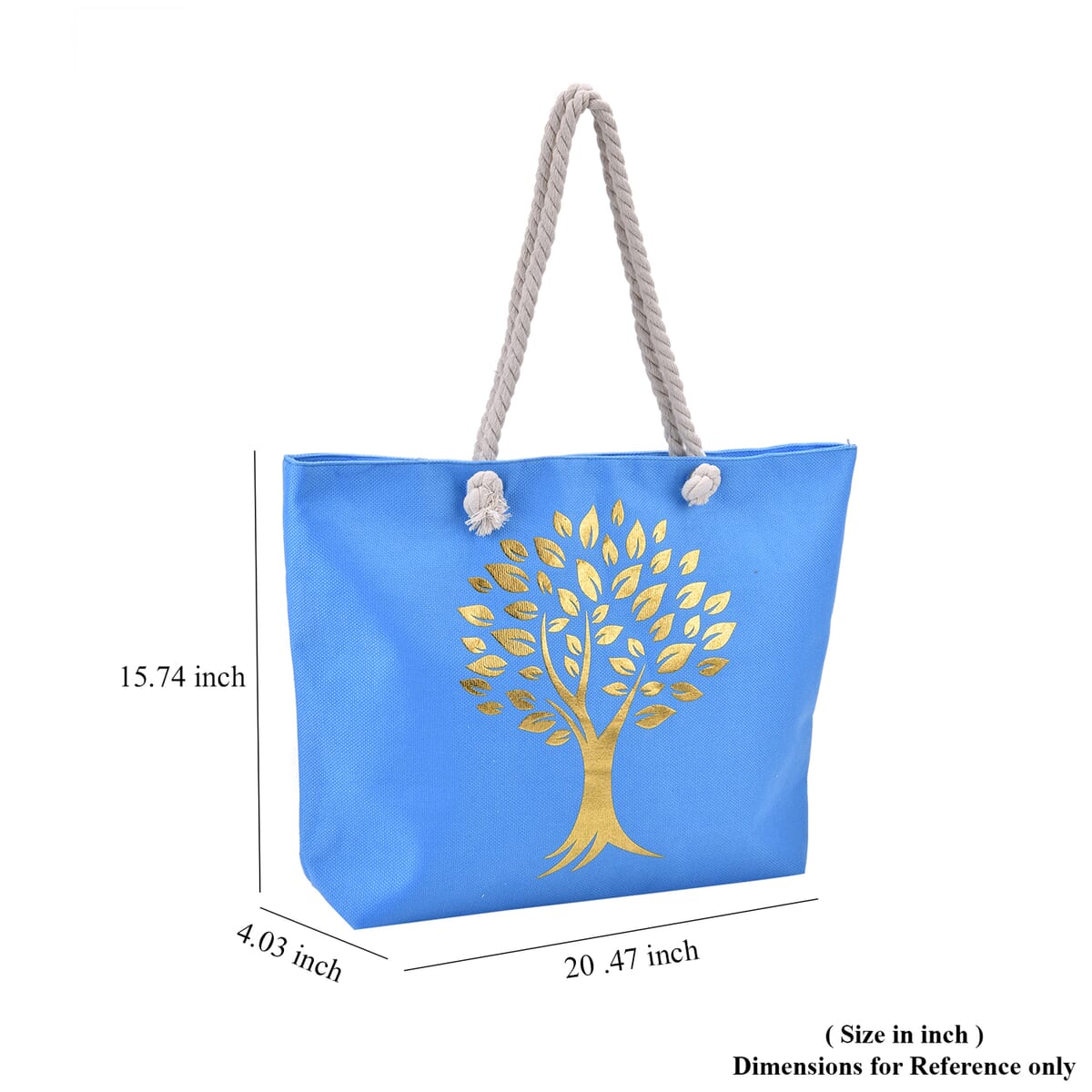 Metallic Glitter Gold Tree Pattern Tote Bag (20.47x15.35x4.33) image number 4
