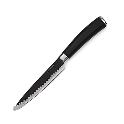Closeout Symphony Home Set of 6pcs Kitchen Knife with Stainless Steel Blade - Black