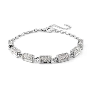 Simulated Diamond Bracelet in Silvertone (7.50 In) 5.00 ctw