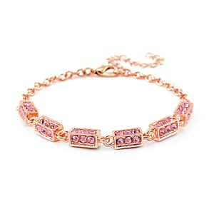 Simulated Pink Diamond Bracelet in Rosetone (7.50 In) 5.00 ctw